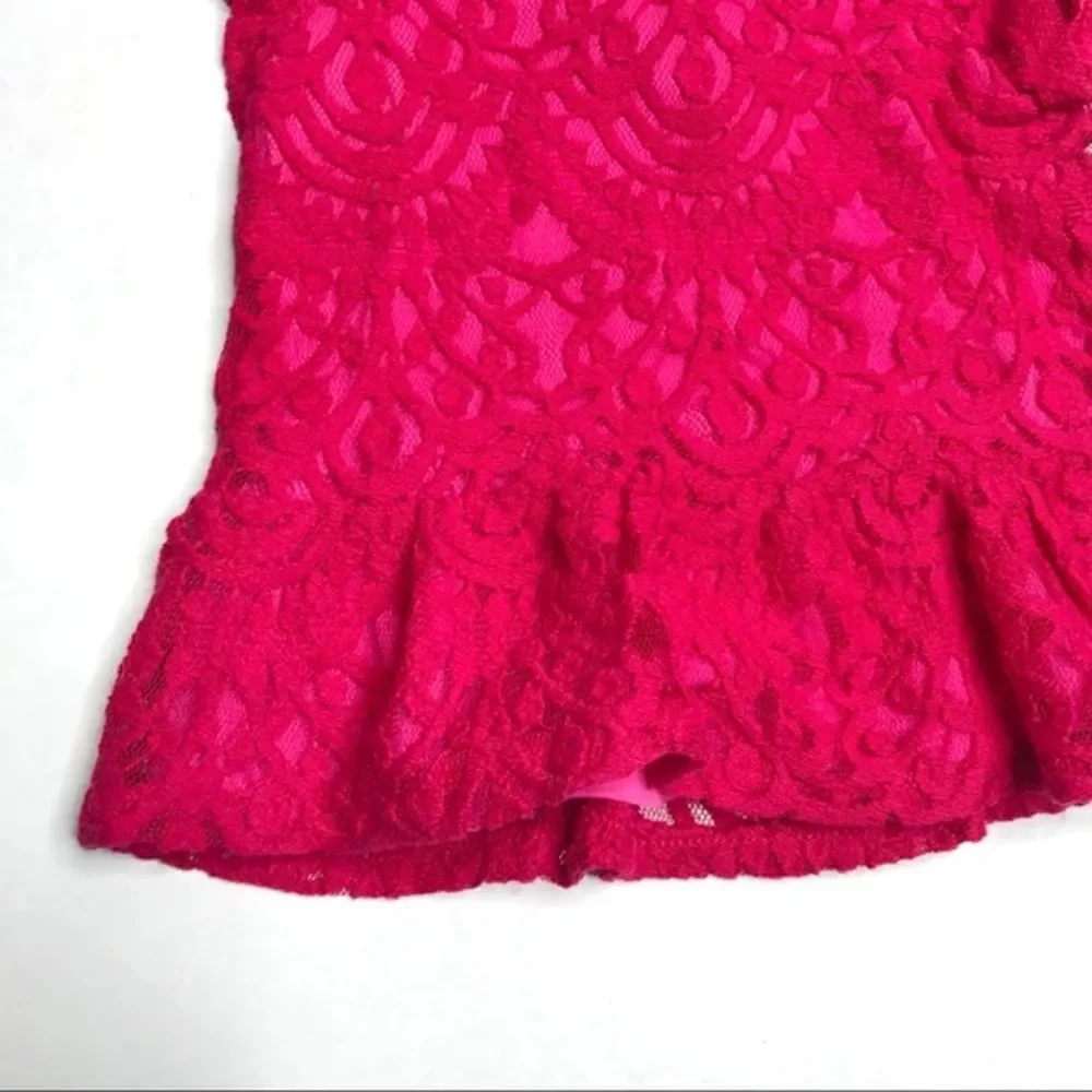 𝅺genuine Kids by Oshkosh Lace Peplum Keyhole Blouse